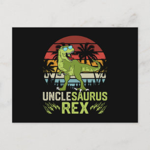 Cartão Postal Unclesarurus Rex Design de Dinossauro Legal