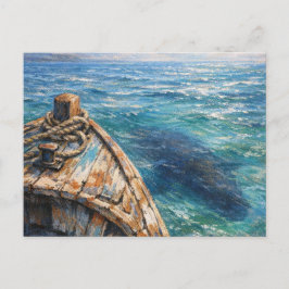 Cartão Postal Underwater Visitor - Pastel Painting Style Art