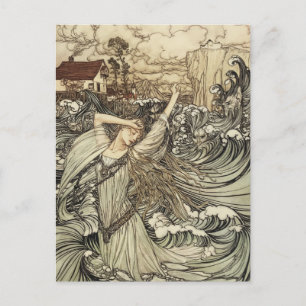 Cartão Postal Undine por Arthur Rackham