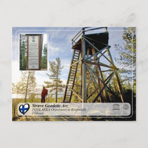 Cartão Postal UNESCO - Arco Geodésico Forte - PUOLAKKA Oravivuor