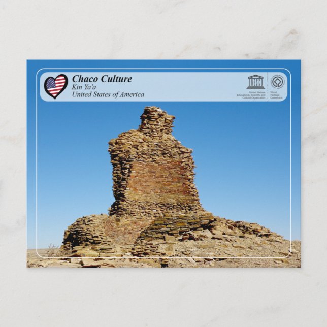 Cartão Postal UNESCO - Cultura Chaco - Kin Ya'a (Frente)