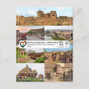 Cartão Postal Unesco, Hill Forts of Rajasthan - Ranthambore Fort