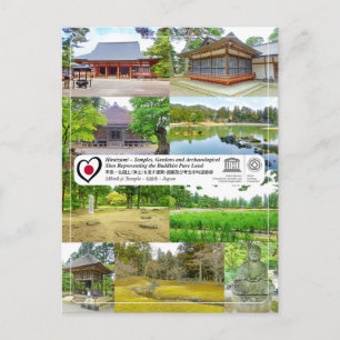 Cartão Postal UNESCO - Hiraizumi, Terra Pura Budista - Mōtsu-ji