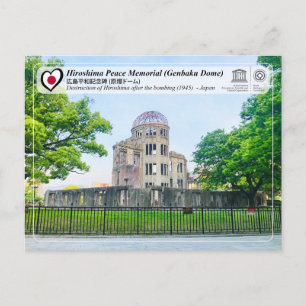 Cartão Postal UNESCO - Memorial da Paz de Hiroshima (Dome de Gen