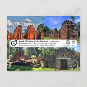 Cartão Postal Unesco - Missões Jesuítas dos Guaranis