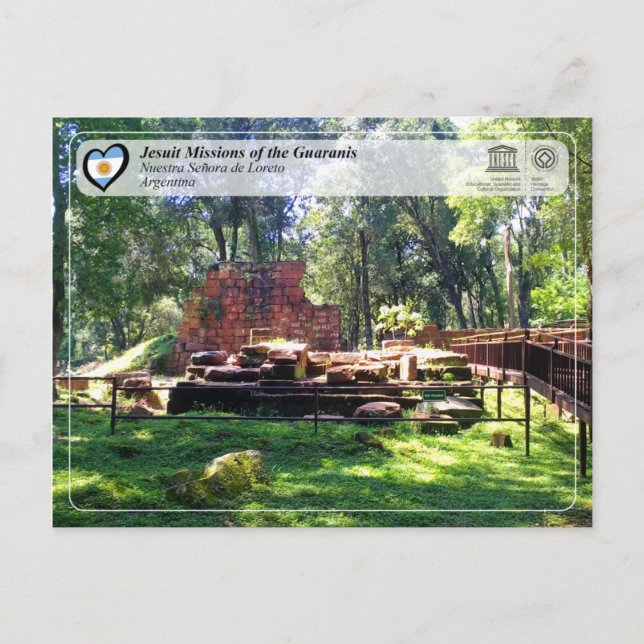 Cartão Postal Unesco - Missões Jesuítas dos Guaranis (Frente)