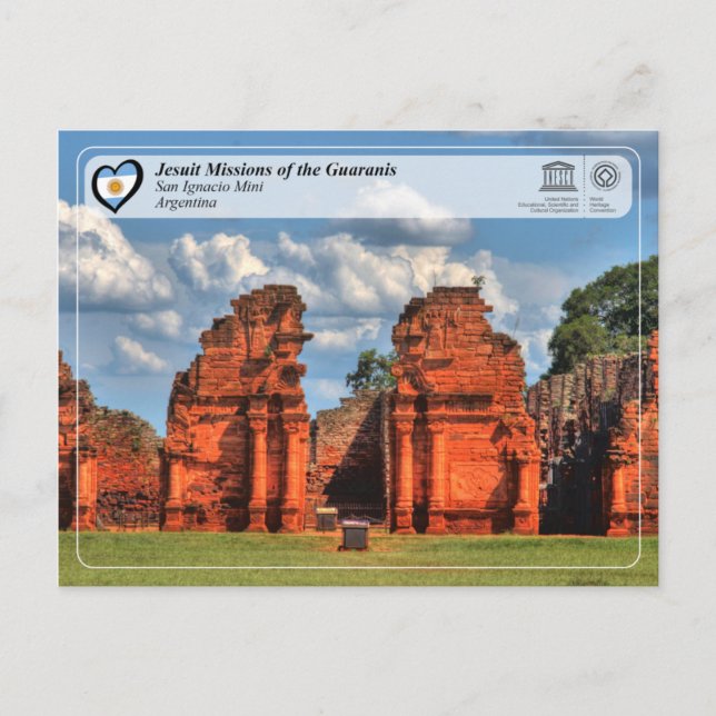 Cartão Postal Unesco - Missões Jesuítas dos Guaranis (Frente)
