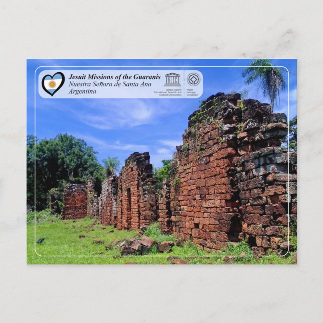 Cartão Postal UNESCO - Missões Jesuíticas dos Guarani (Frente)