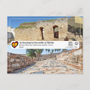 Cartão Postal UNESCO - Muro Romano e Torre Islâmica Albarrana