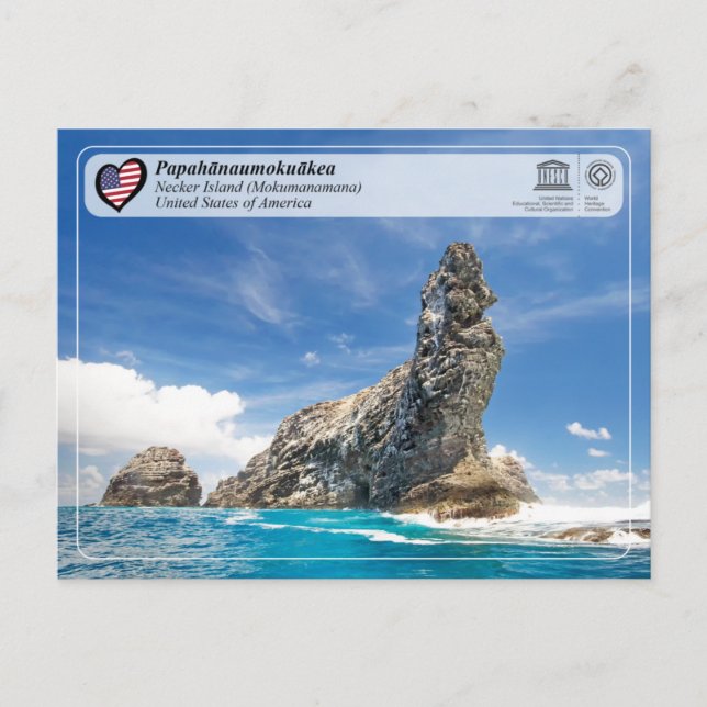 Cartão Postal UNESCO - Papahānaumokuākea - Carrinho Postal da Il (Frente)