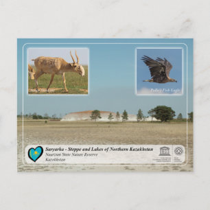 Cartão Postal UNESCO - Saryarka - Reserva Natural do Estado de N