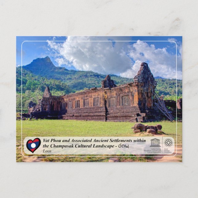 Cartão Postal UNESCO - Vat Phou e Paisagem Cultural Champasak (Frente)
