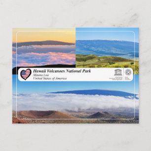 Cartão Postal UNESCO - Vulcões Havaí NP - Mauna Loa