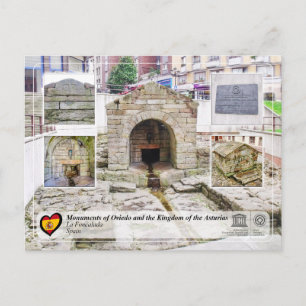 Cartão Postal UNESCO WHS - A Fonte de Foncalada