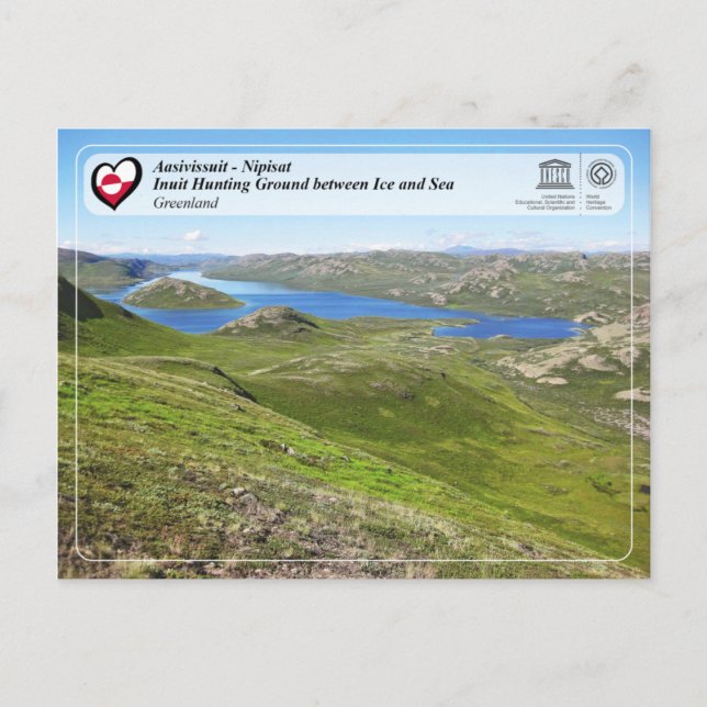Cartão Postal UNESCO WHS - Aasivissuit - Nipisat (Frente)