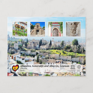 Cartão Postal UNESCO WHS - Albayzín, Granada
