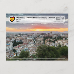Cartão Postal UNESCO WHS - Albayzín, Granada