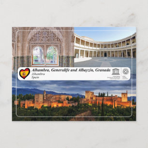 Cartão Postal UNESCO WHS - Alhambra, Granada