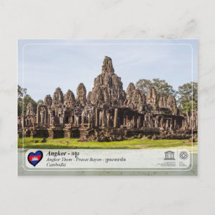Cartão Postal UNESCO WHS - Angkor - Templo Bayon