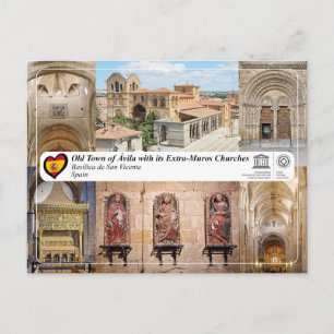 Cartão Postal UNESCO WHS - Ávila - Basílic a de San Vicente