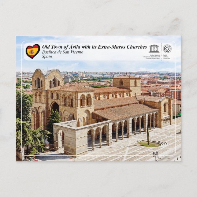 Cartão Postal UNESCO WHS - Ávila - Basílic a de San Vicente (Frente)