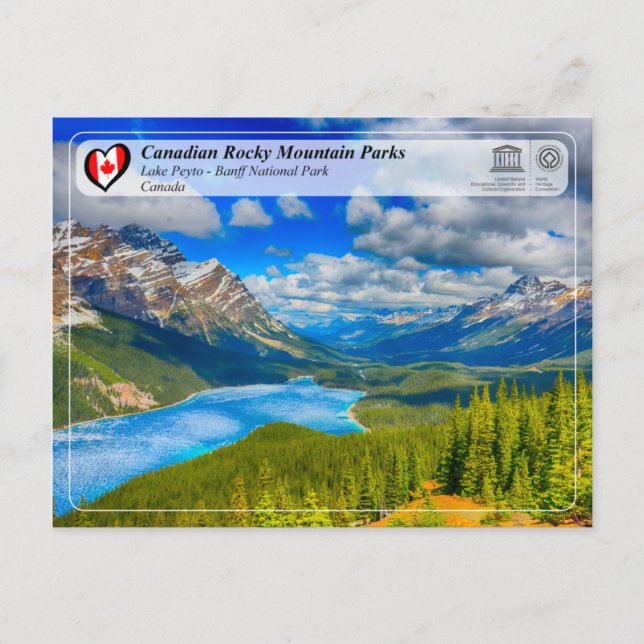 Cartão Postal UNESCO WHS - Banff National Park (Frente)