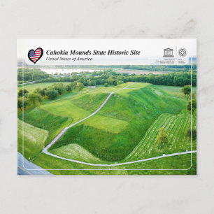 Cartão Postal UNESCO WHS - Cahokia Monta Local Histórico