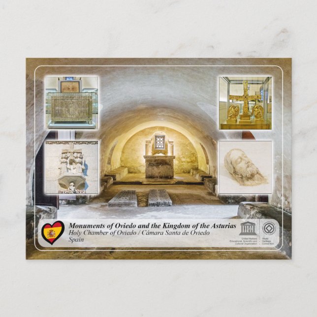 Cartão Postal UNESCO WHS - Cámara Santa de Oviedo (Frente)