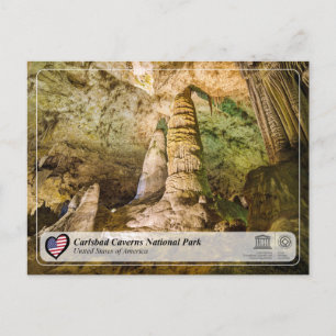 Cartão Postal UNESCO WHS - Carlsbad Caverns National Park Postca