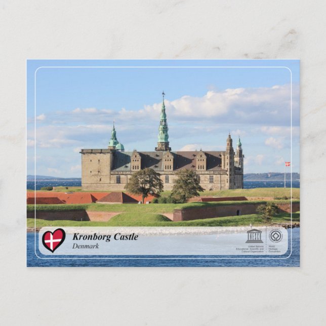 Cartão Postal UNESCO WHS - Castelo de Kronborg (Frente)