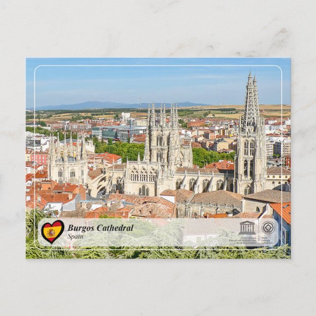 Cartão Postal UNESCO WHS, Catedral de Burgos/Catedral de Burgos (Frente)