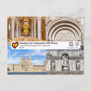 Cartão Postal UNESCO WHS - Catedral de Santiago de Compostela