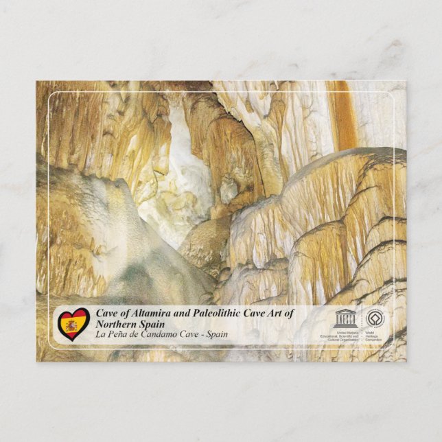 Cartão Postal UNESCO WHS - Caverna La Peña de Candamo (Frente)