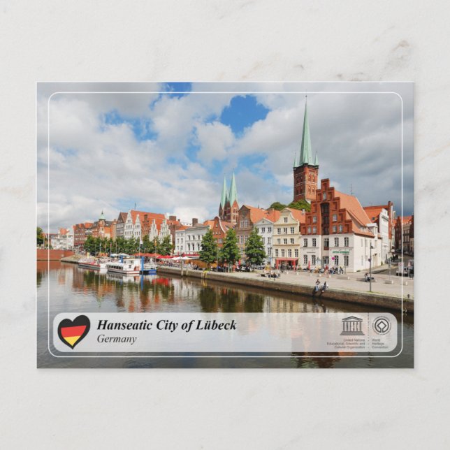 Cartão Postal UNESCO WHS - Cidade Hanseática de Lübeck (Frente)