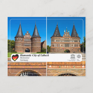 Cartão Postal UNESCO WHS - Cidade Hanseática de Lübeck - Holst
