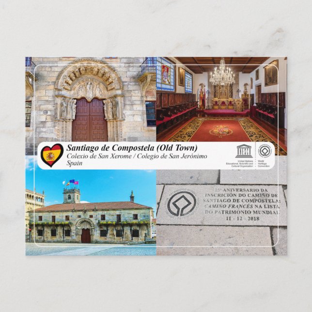Cartão Postal UNESCO WHS - Colégio de São Jerónimo (Frente)