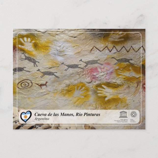 Cartão Postal UNESCO WHS - Cueva de las Manos, Río Pintura (Frente)