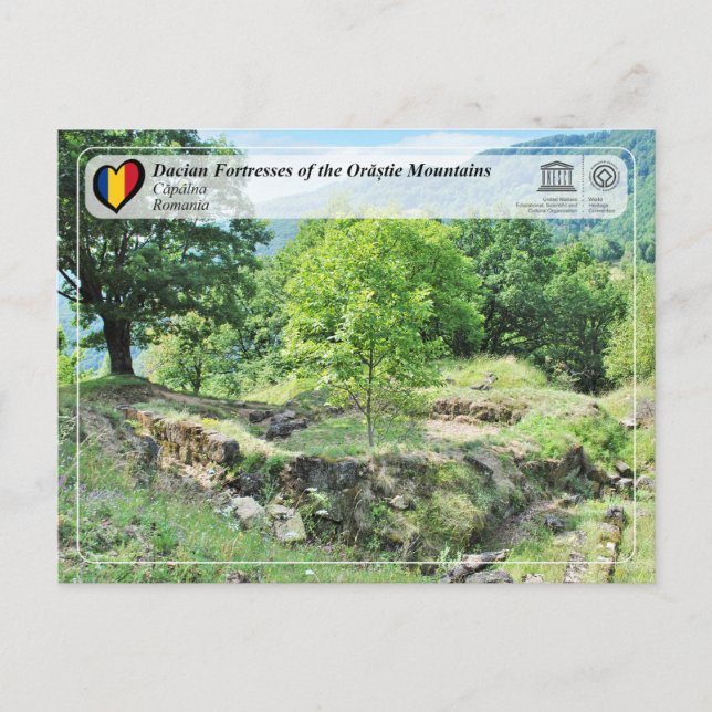 Cartão Postal UNESCO WHS - Fortalezas Dacianas - Capalna (Frente)