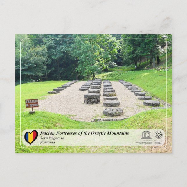 Cartão Postal Unesco WHS - Fortalezas Dacianas - Sarmizegetusa (Frente)