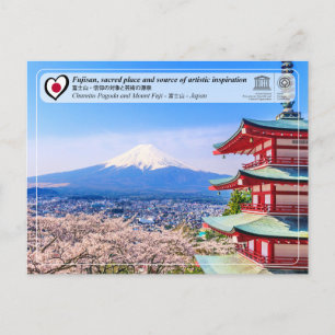 Cartão Postal UNESCO WHS - Fujisan - Monte Fuji - 富 士 山