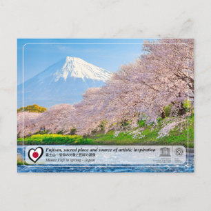 Cartão Postal UNESCO WHS - Fujisan - Monte Fuji - 富 士 山