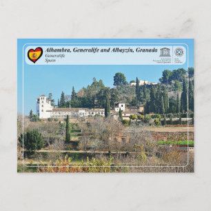 Cartão Postal UNESCO WHS - Generalife, Granada