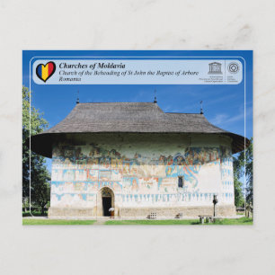 Cartão Postal UNESCO WHS - Igrejas da Moldávia - Arbore