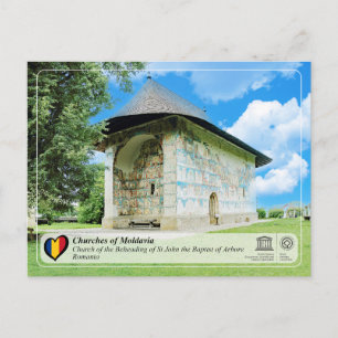 Cartão Postal UNESCO WHS - Igrejas da Moldávia - Arbore