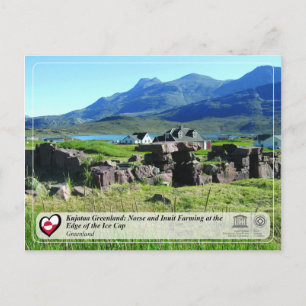 Cartão Postal Unesco WHS - Kujataa Groenlândia - Agricultura Inu