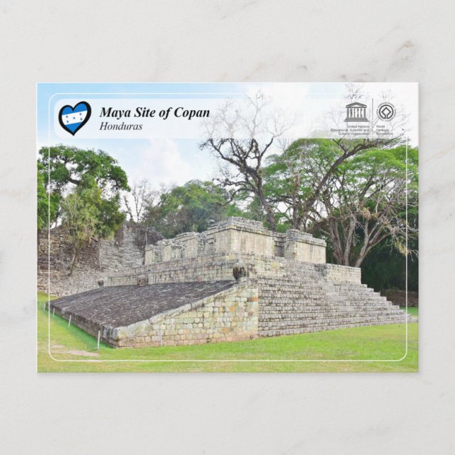 Cartão Postal UNESCO WHS - Maya Site de Copan (Frente)