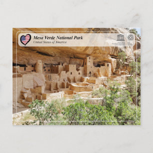 Cartão Postal UNESCO WHS - Mesa Verde Parque Nacional