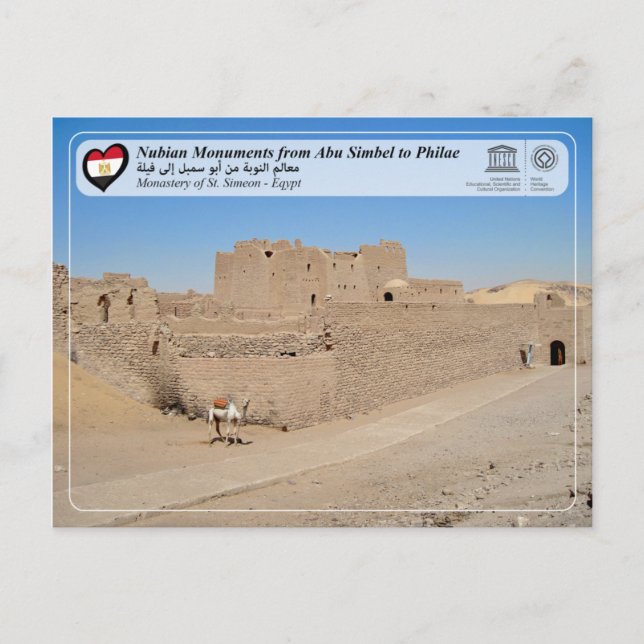 Cartão Postal UNESCO WHS - Mosteiro de Ruas. Simeon (Frente)