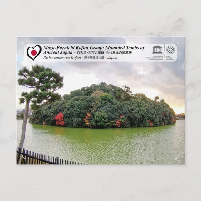 Cartão Postal Unesco WHS - Mozu KoDivers - Richu-tenno-ryo KoDiv (Frente)