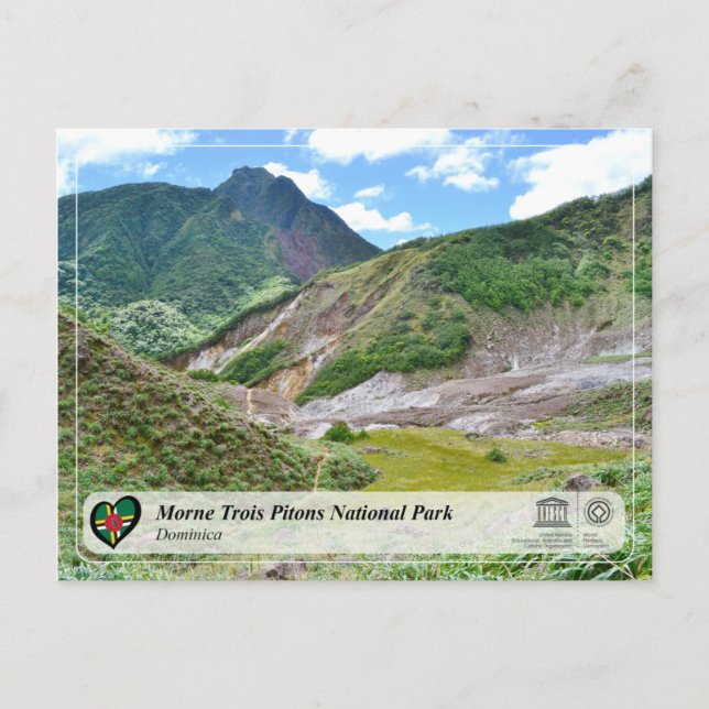 Cartão Postal UNESCO WHS - Parque Nacional de Morne Trois Pitons (Frente)